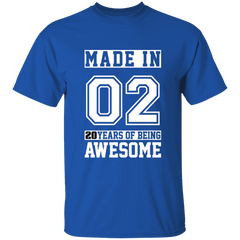 20 Year Old Awesome Since 2002 20th Birthday Gifts Men T-Shirt