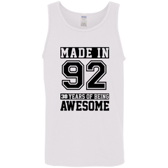30 Year Old Awesome Since 1992 30th Birthday Gifts Men Cotton Tank Top