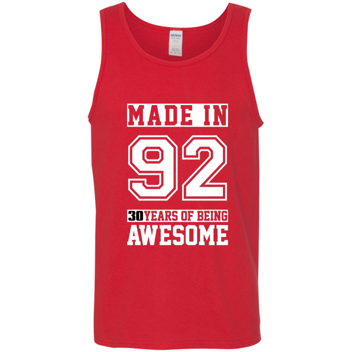 30 Year Old Awesome Since 1992 30th Birthday Gifts Men Cotton Tank Top