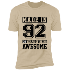 30 Year Old Awesome Since 1992 30th Birthday Gifts Men Premium Short Sleeve T-Shirt
