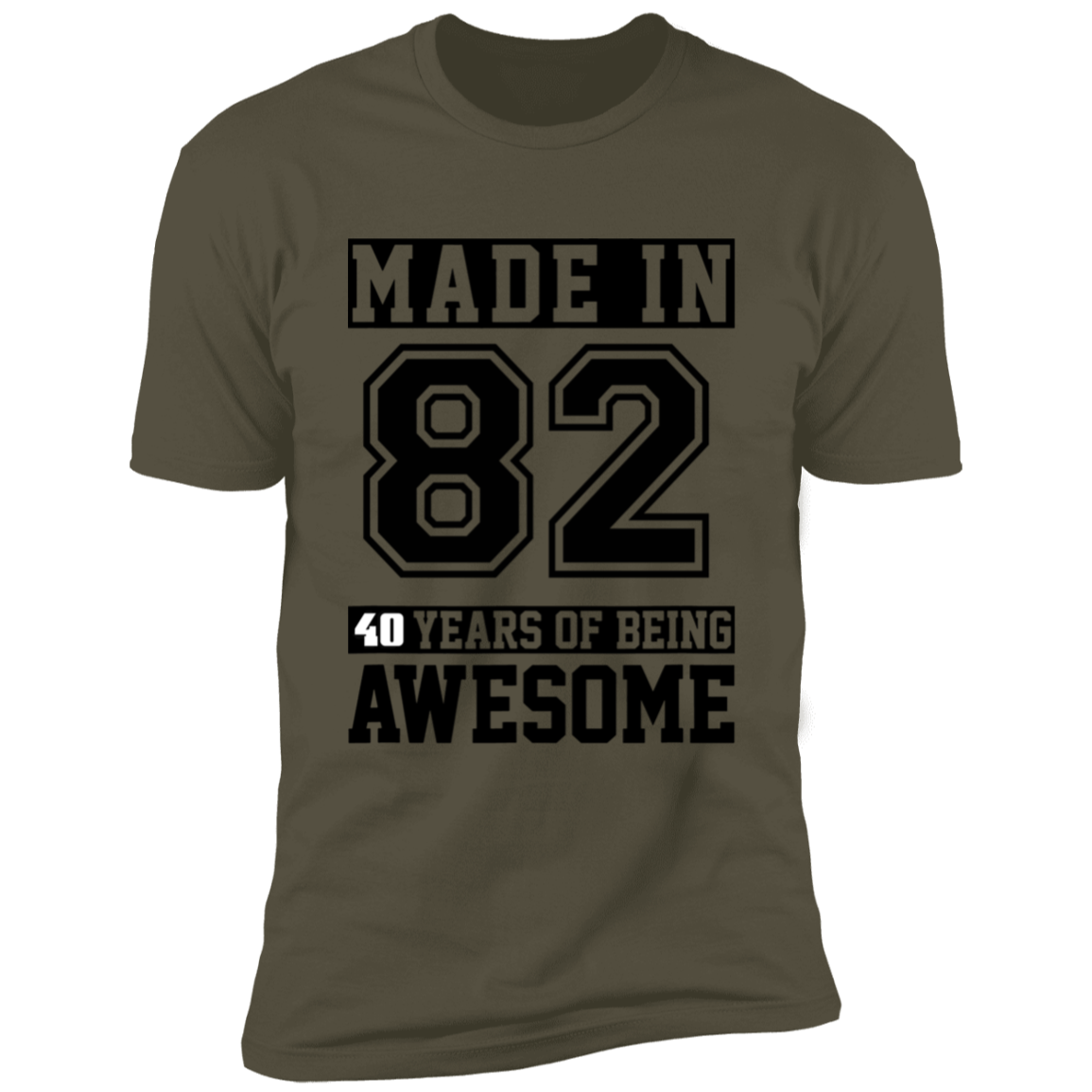 40 Year Old Awesome Since 1982 40th Birthday Gifts Men Premium Short Sleeve T-Shirt