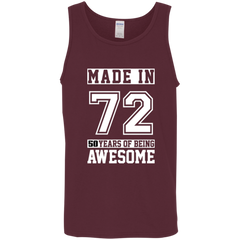 50 Year Old Awesome Since 1972 50th Birthday Gifts Men Cotton Tank Top