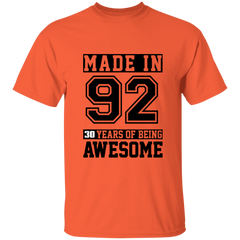 30 Year Old Awesome Since 1992 30th Birthday Gifts Men T-Shirt