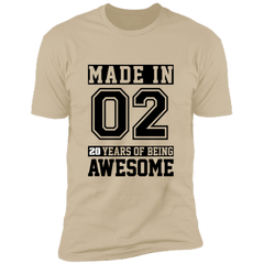 20 Year Old Awesome Since 2002 20th Birthday Gifts Men Premium Short Sleeve T-Shirt