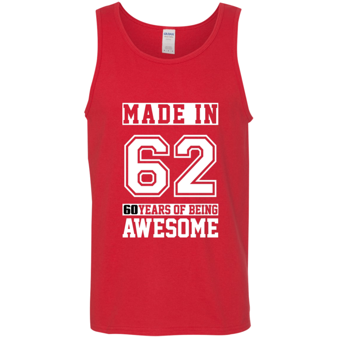 60 Year Old Awesome Since 1962 60th Birthday Gifts Men Cotton Tank Top