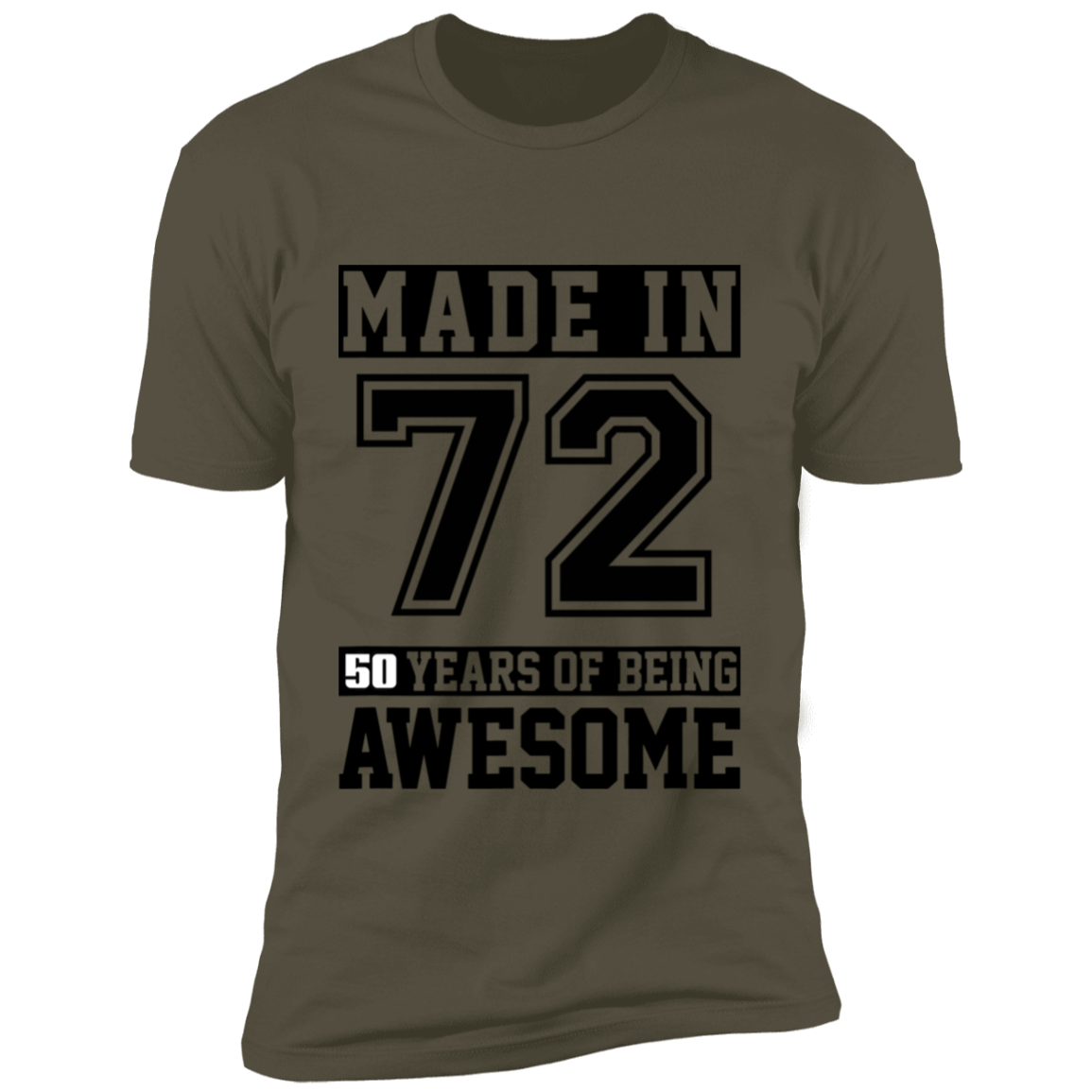 50 Year Old Awesome Since 1972 50th Birthday Gifts Men Premium Short Sleeve T-Shirt