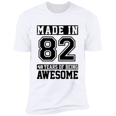40 Year Old Awesome Since 1982 40th Birthday Gifts Men Premium Short Sleeve T-Shirt