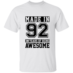 30 Year Old Awesome Since 1992 30th Birthday Gifts Men T-Shirt