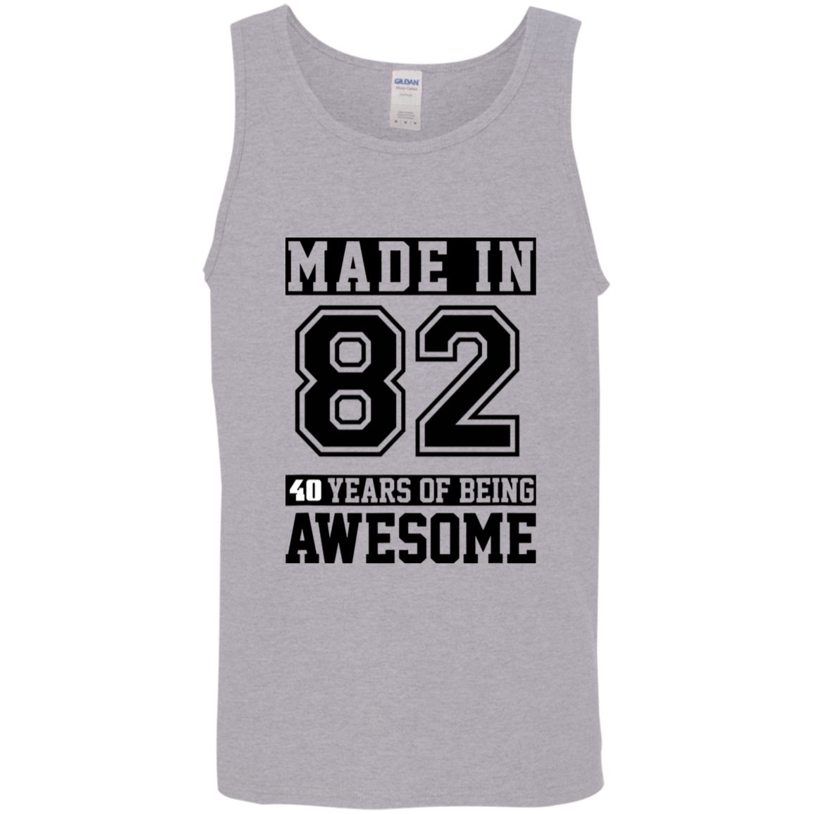 40 Year Old Awesome Since 1982 40th Birthday Gifts Men Cotton Tank Top