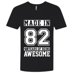 40 Year Old Awesome Since 1982 40th Birthday Gifts Men Premium Fitted SS V-Neck