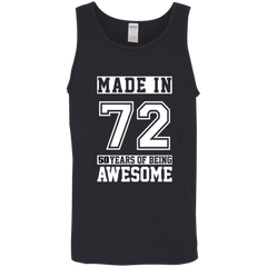 50 Year Old Awesome Since 1972 50th Birthday Gifts Men Cotton Tank Top