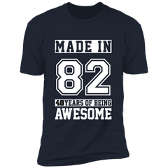 40 Year Old Awesome Since 1982 40th Birthday Gifts Men Premium Short Sleeve T-Shirt