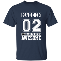 20 Year Old Awesome Since 2002 20th Birthday Gifts Men T-Shirt