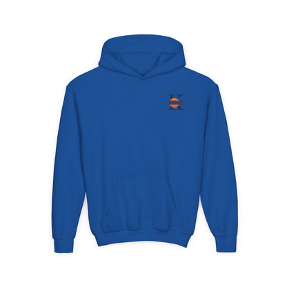 Youth Basketball Hoodie — 'Shoot • Pass • Score • Repeat' Graphic Pullover