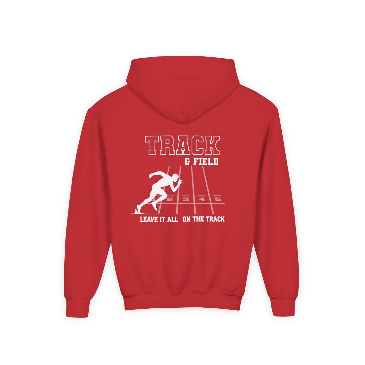 Track & Field Youth Hoodie — "Leave It All On The Track" Athletic Sweatshirt