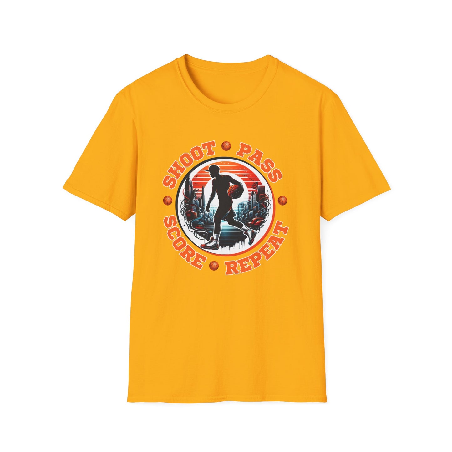 Basketball Lover T-Shirt, Sporty Gift for Players, Gym Apparel, Shoot Pass Score Repeat Tee, Perfect for Sports Events, Unisex [...]