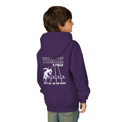 Track & Field Youth Hoodie — "Leave It All On The Track" Athletic Sweatshirt