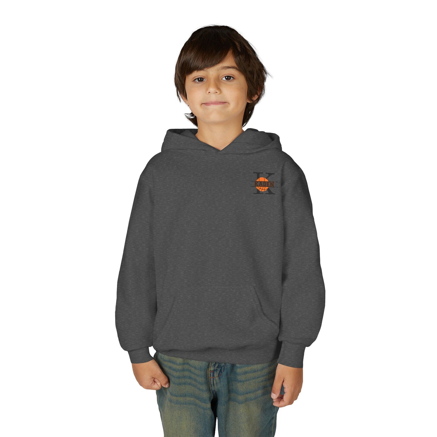 Youth Basketball Hoodie — 'Shoot • Pass • Score • Repeat' Graphic Pullover