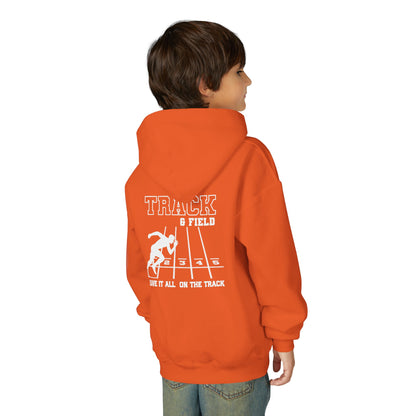 Track & Field Youth Hoodie — "Leave It All On The Track" Athletic Sweatshirt