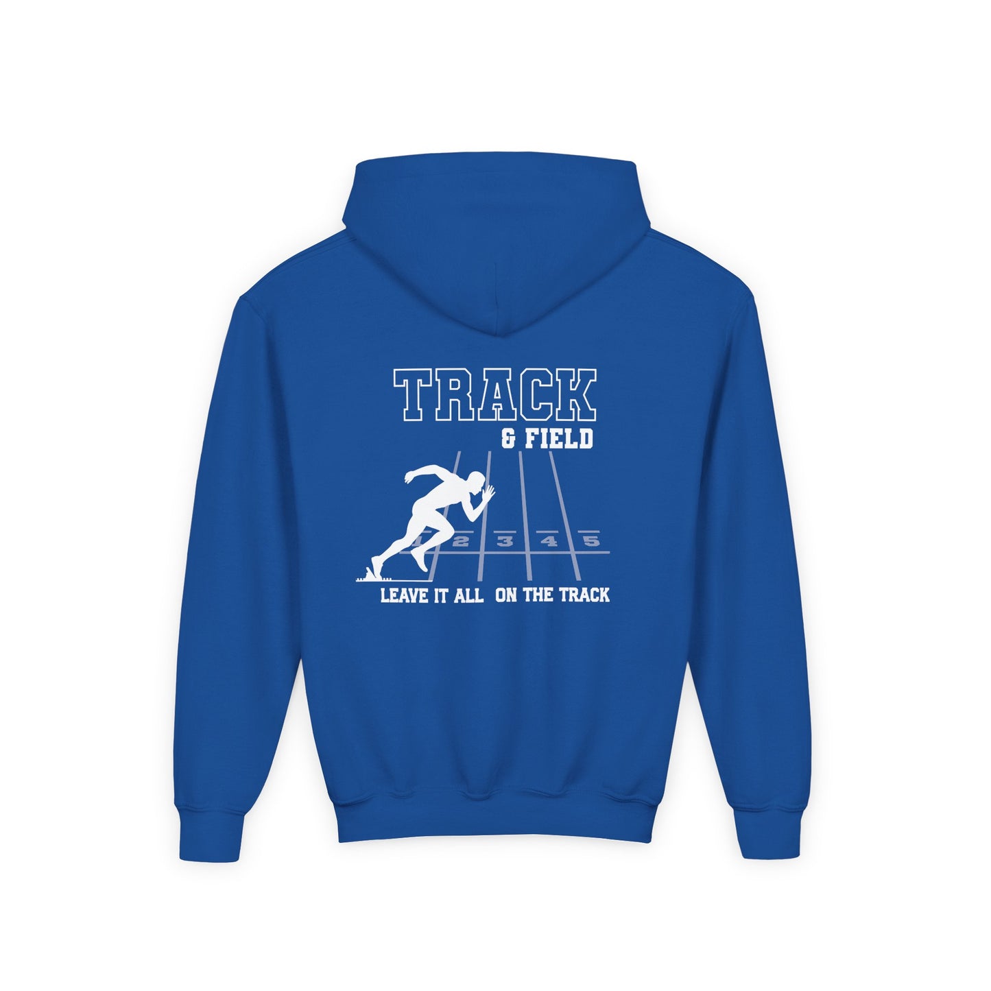 Track & Field Youth Hoodie — "Leave It All On The Track" Athletic Sweatshirt