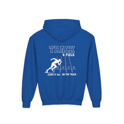 Track & Field Youth Hoodie — "Leave It All On The Track" Athletic Sweatshirt