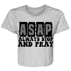 Always Stop & Pray Christian Ladies' Cropped T-Shirt