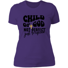 Child Of GOD Not Perfect Just Forgiving Ladies' Boyfriend T-Shirt