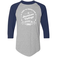 Aged To Perfection Made in 1962 Birthday Gift Raglan Jersey T-Shirt