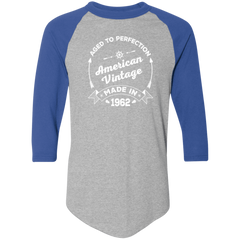 Aged To Perfection Made in 1962 Birthday Gift Raglan Jersey T-Shirt