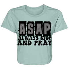 Always Stop & Pray Christian Ladies' Cropped T-Shirt