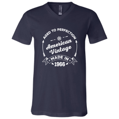 Aged To Perfection Made in 1966 Birthday Gift Unisex SS V-Neck T-Shirt