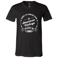 Aged To Perfection Made in 1966 Birthday Gift Unisex SS V-Neck T-Shirt