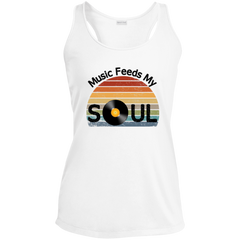 Music Feeds My Soul Ladies' Racerback Tank Top