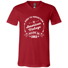 Aged To Perfection Made in 1963 Birthday Gift Unisex SS V-Neck T-Shirt