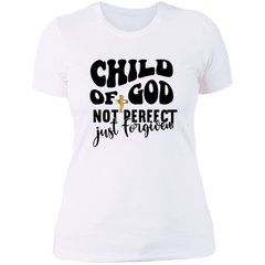 Child Of GOD Not Perfect Just Forgiving Ladies' Boyfriend T-Shirt