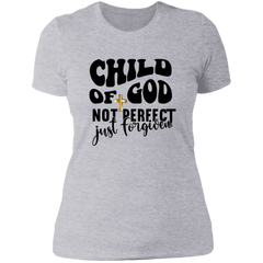 Child Of GOD Not Perfect Just Forgiving Ladies' Boyfriend T-Shirt