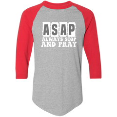 Always Stop & Pray Christian Raglan Jersey T-Shirts