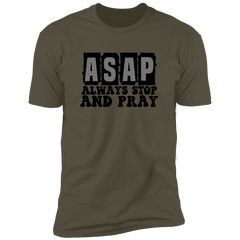 Always Stop & Pray Christian T-Shirts Short Sleeve T-Shirt