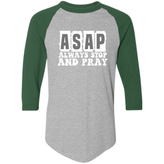 Always Stop & Pray Christian Raglan Jersey T-Shirts