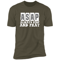 Always Stop & Pray Christian T-Shirts Short Sleeve T-Shirt