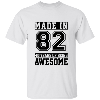40 Year Old Awesome Since 1982 40th Birthday Gifts Men T-Shirt
