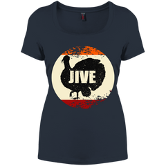 Jive Turkey Funny Thanksgiving Day Women Scoop Neck Tshirt