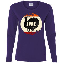 Jive Turkey Funny Thanksgiving Day Ladies LS T-Shirt