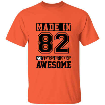 40 Year Old Awesome Since 1982 40th Birthday Gifts Men T-Shirt
