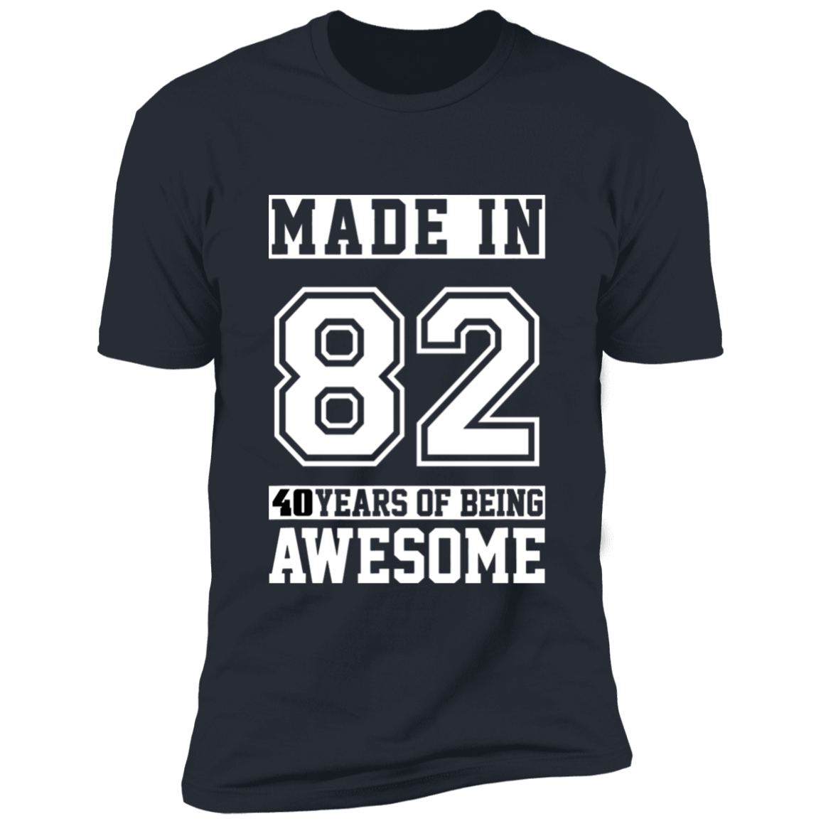 40 Year Old Awesome Since 1982 40th Birthday Gifts Men Premium Short Sleeve T-Shirt