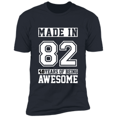 40 Year Old Awesome Since 1982 40th Birthday Gifts Men Premium Short Sleeve T-Shirt