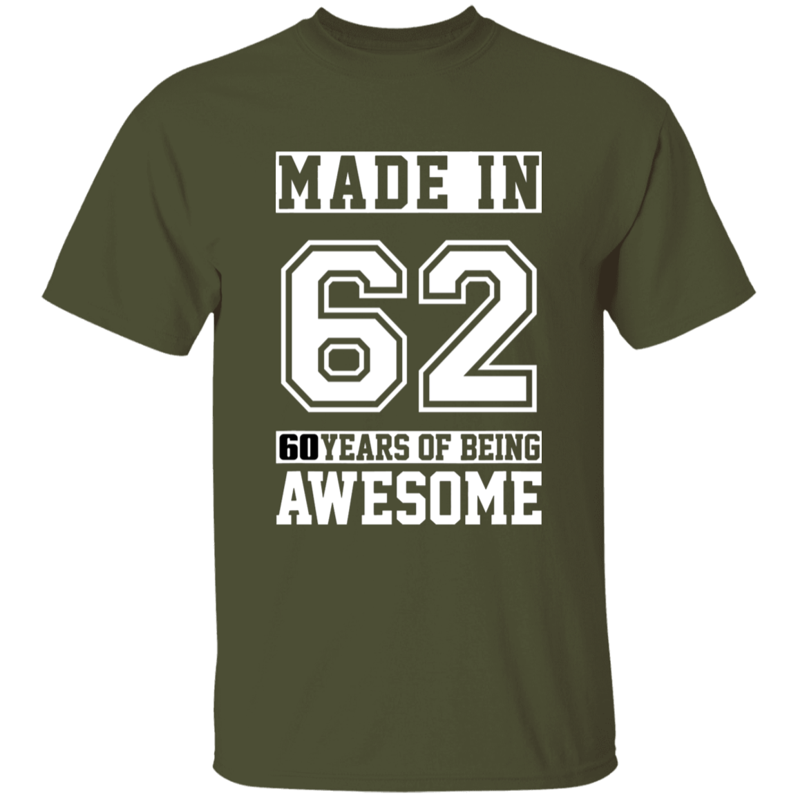 60 Year Old Awesome Since 1962 60th Birthday Gifts Men T-Shirt
