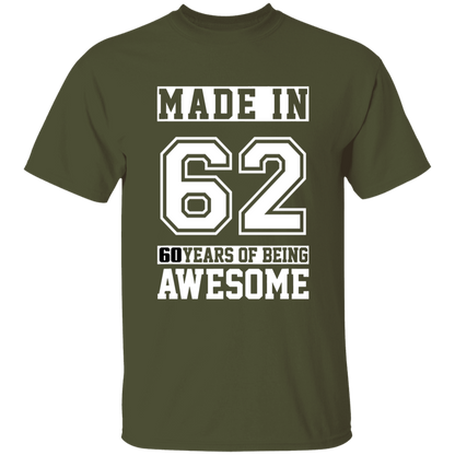 60 Year Old Awesome Since 1962 60th Birthday Gifts Men T-Shirt