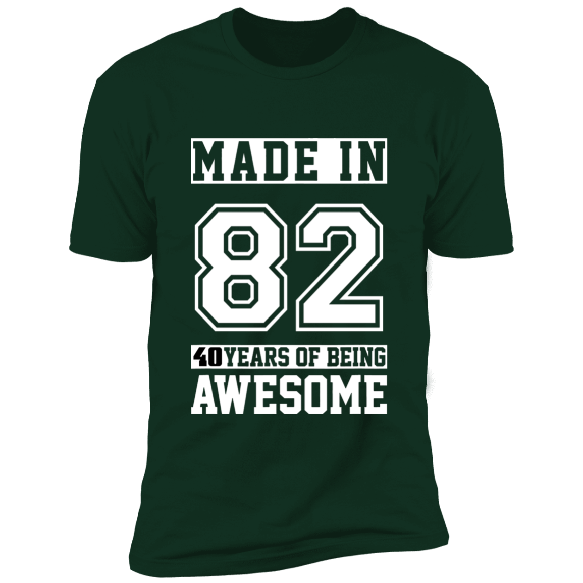 40 Year Old Awesome Since 1982 40th Birthday Gifts Men Premium Short Sleeve T-Shirt