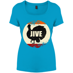 Jive Turkey Funny Thanksgiving Day Women Scoop Neck Tshirt